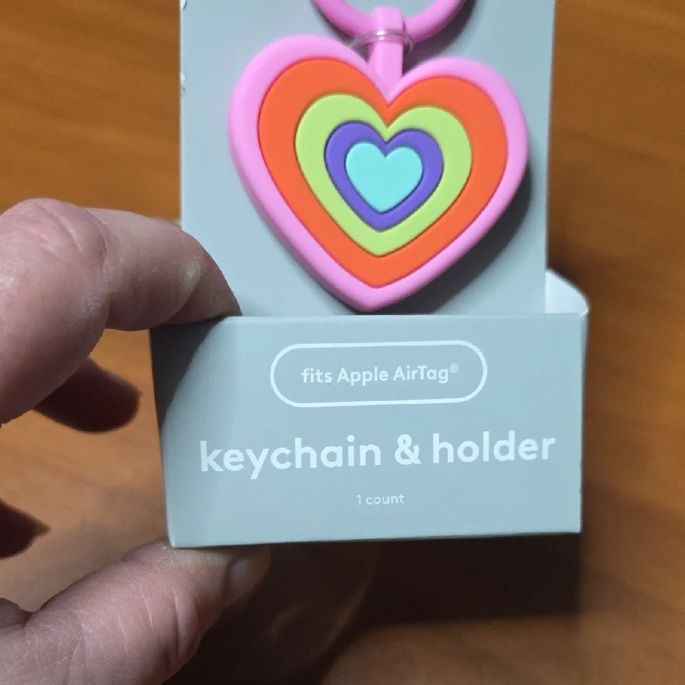 Heyday Multicolor Heart Keychain for AirTag
